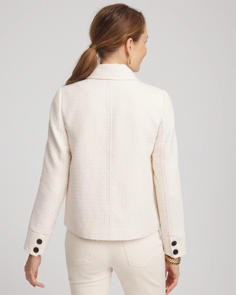 English Cream Bouclé Chore Jacket