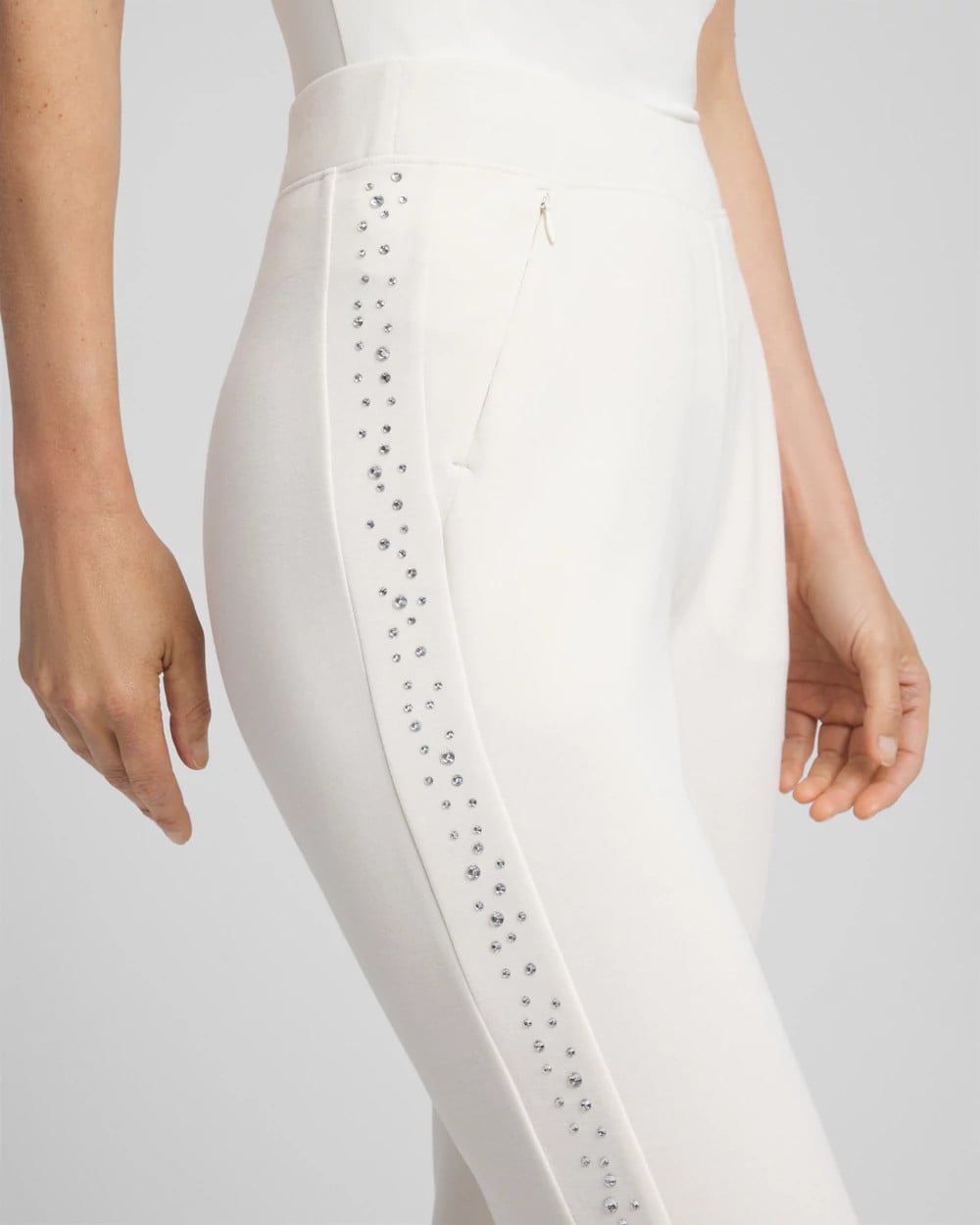 English Cream Zenergy® Rhinestone Joggers