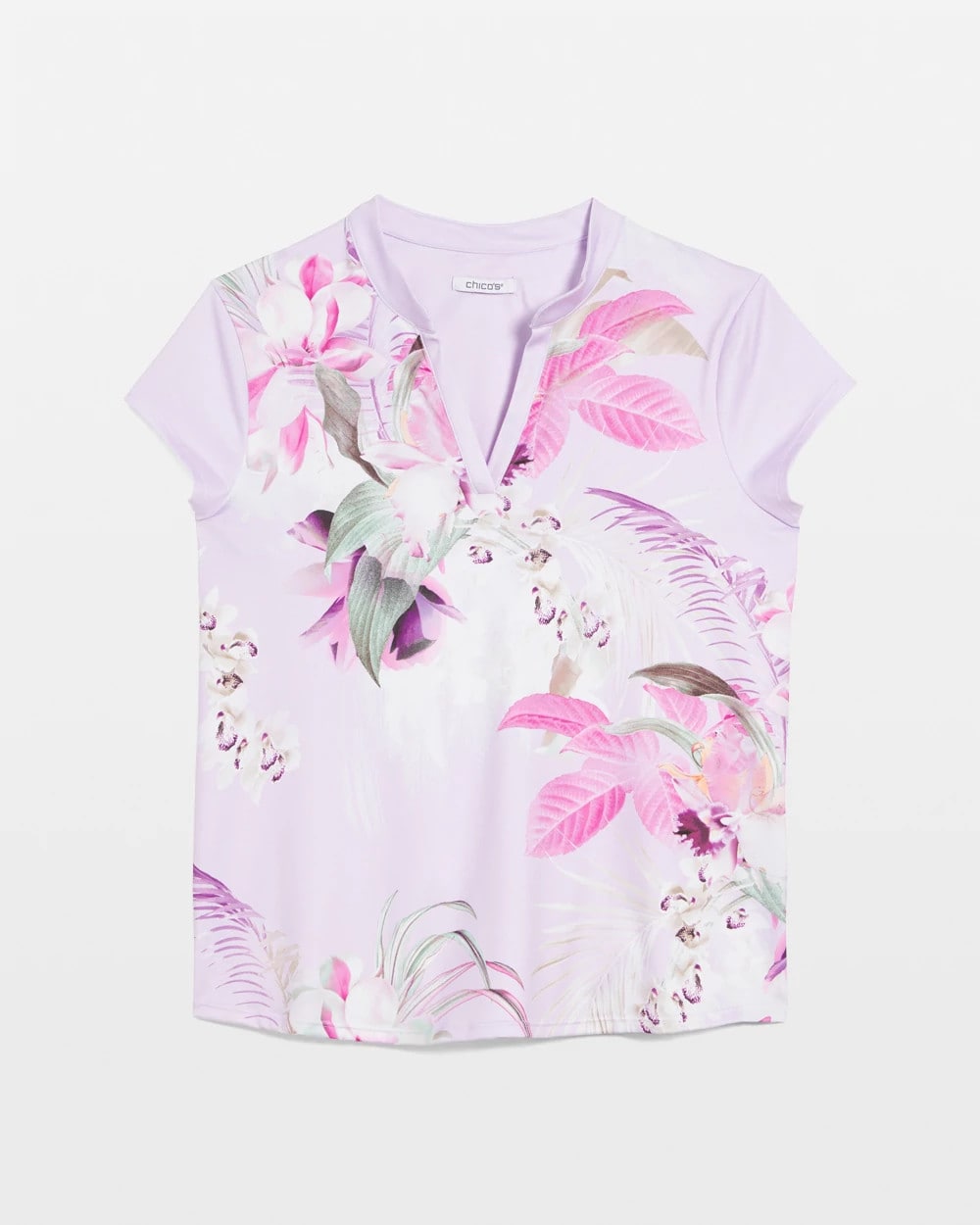 Violet Aura Zenergy® UPF Floral Polo