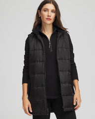 Black Zenergy® Quilted Hooded Vest
