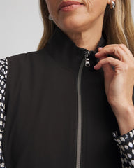 Black Zenergy® UPF Front-Zip Travel Vest
