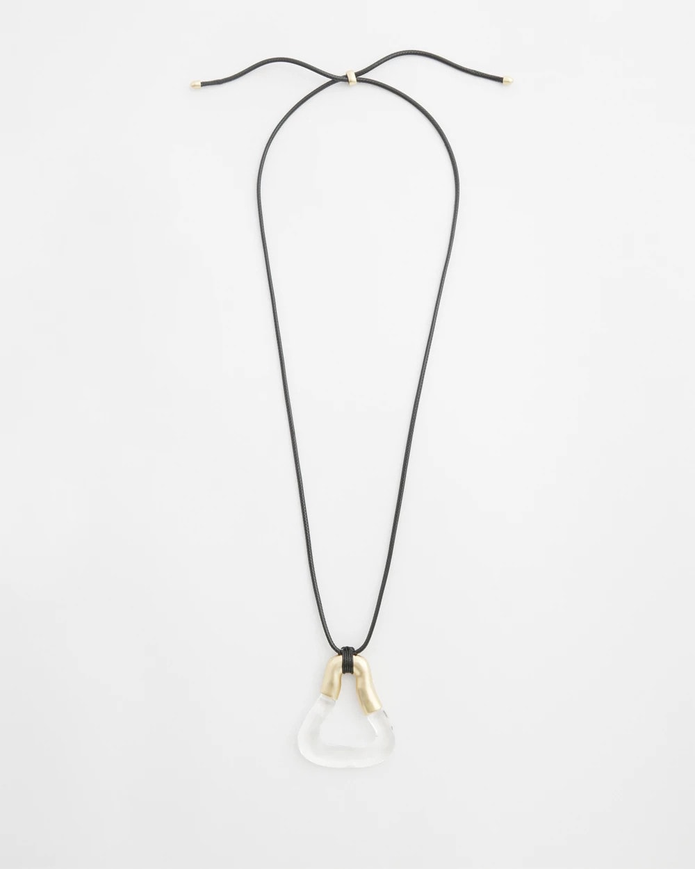 Lucite Adjustable Lucite Pendant Necklace