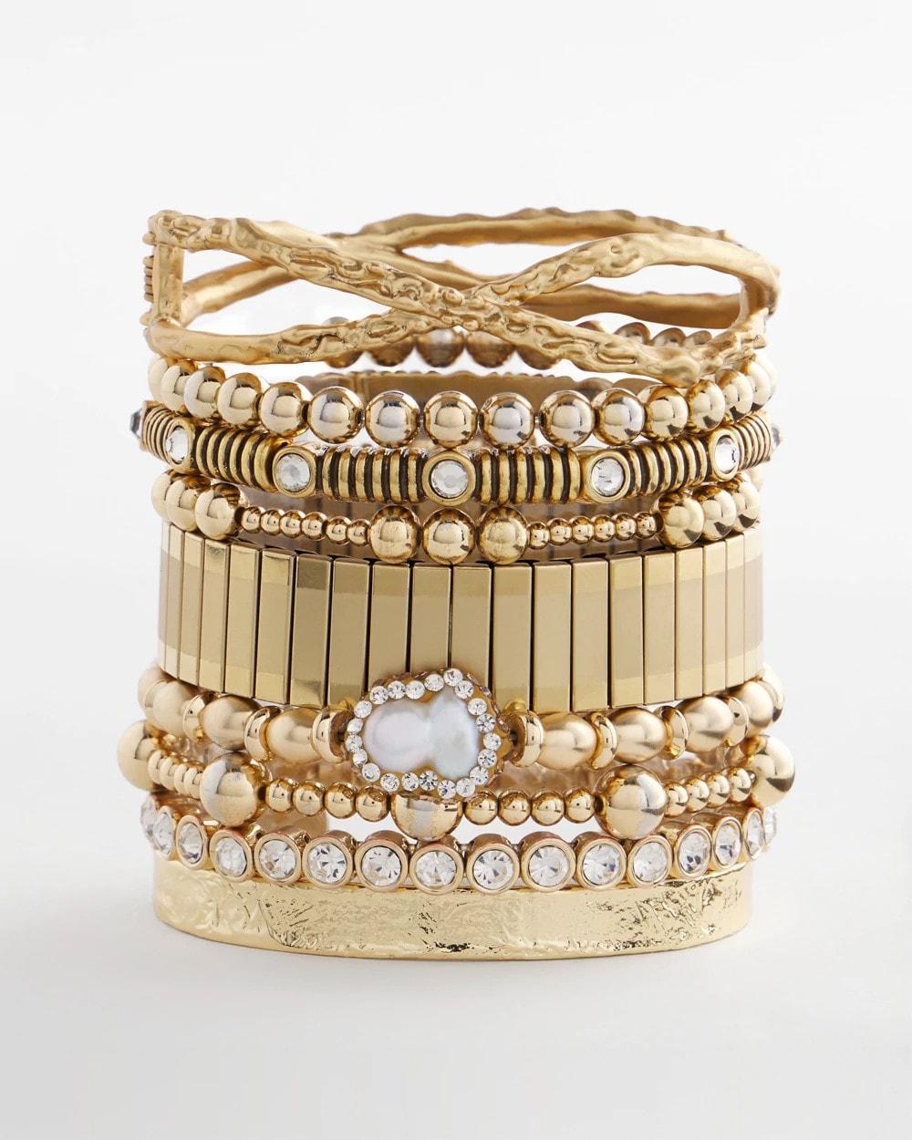 Gold Goldtone Stretch Bracelet