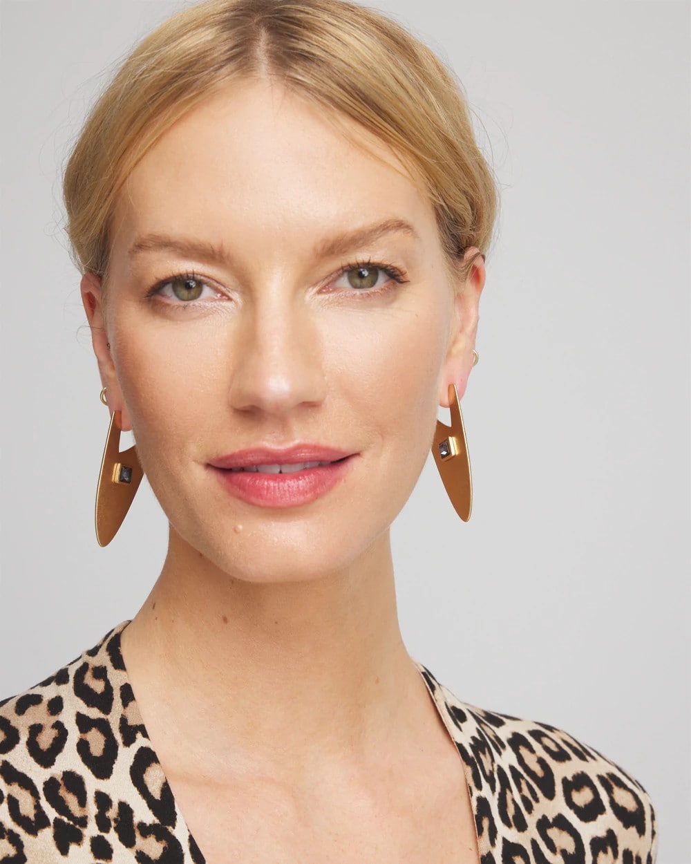 Gold Gold Triangle Linear Earrings