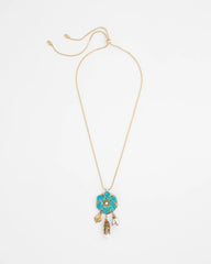 Multi Adjustable Flower Charm Pendant Necklace