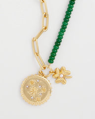 Green Short Clover Pendant Necklace