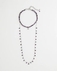 Purple Convertible Purple Long Short Necklace