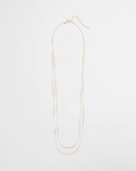Pink Pink Double-Strand Necklace