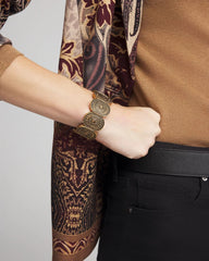 Gold Medallion Stretch Bracelet