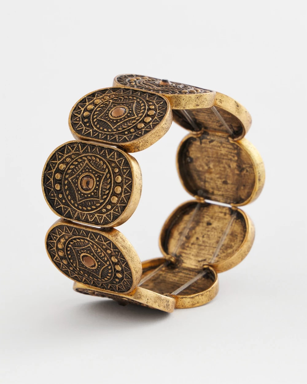Gold Medallion Stretch Bracelet
