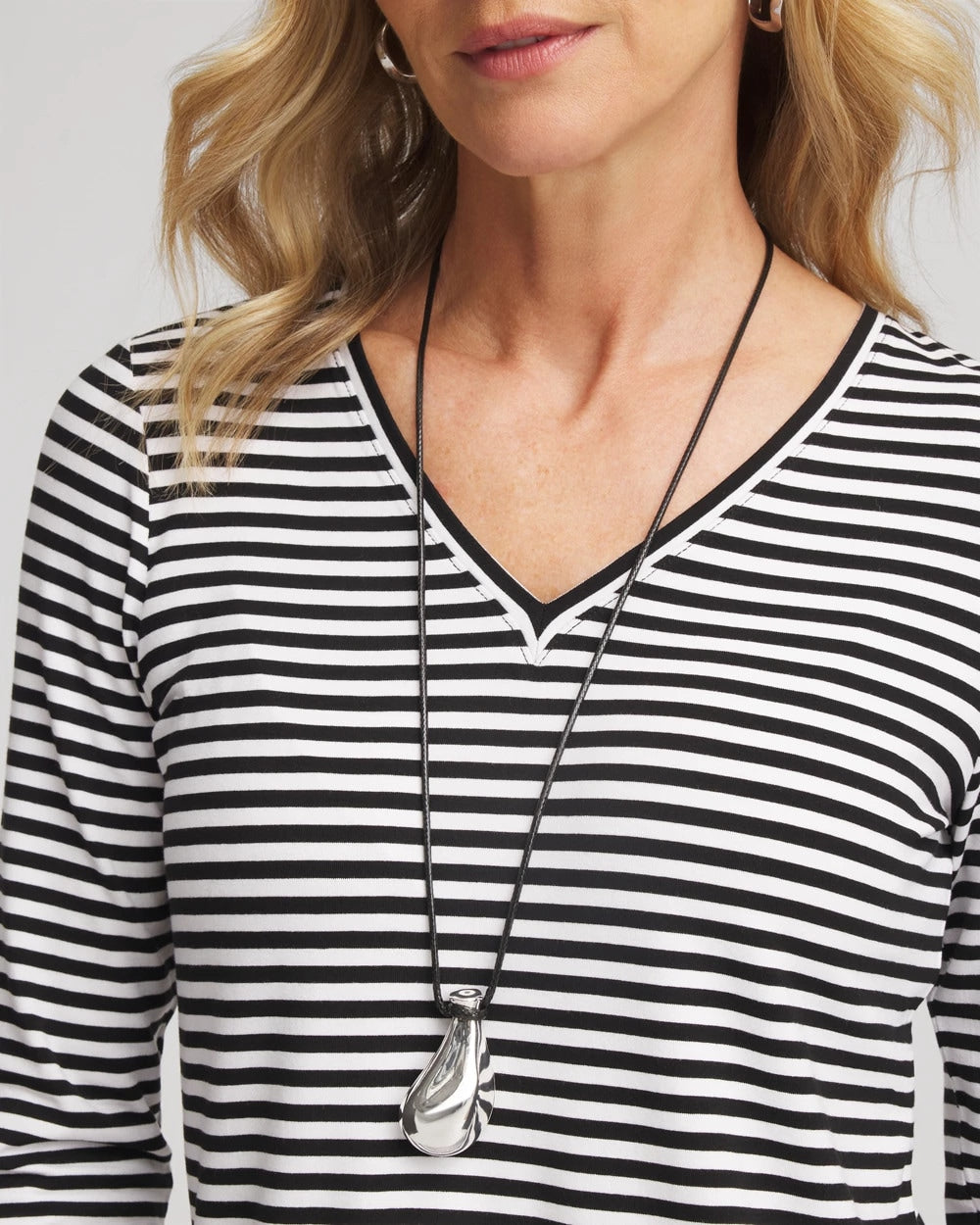 Mixed Metals Silvertone Adjustable Pendant Necklace