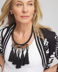 Neutral Chico's Originals Tassel Statement Necklace