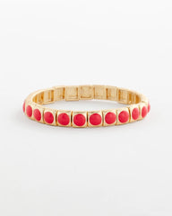 Orange Bold Orange Goldtone Stretch Bracelet