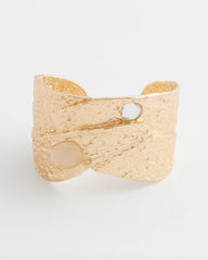 Gold Molten Goldtone Cuff Bracelet