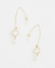 Gold No Droop® Quartz Crystal Threader Earrings