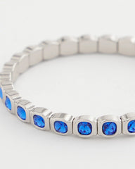 Blue Small Faceted Stretch Bracelet