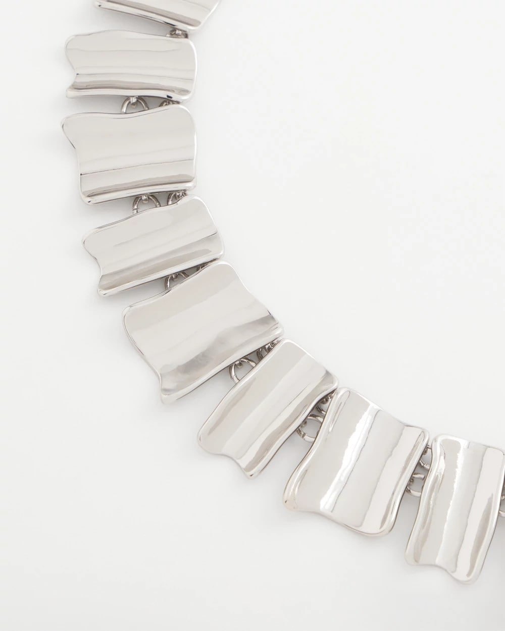 Silver Silver Wave Collar Necklace