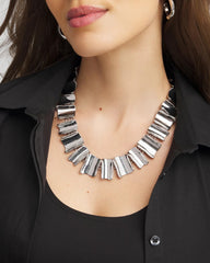 Silver Silver Wave Collar Necklace