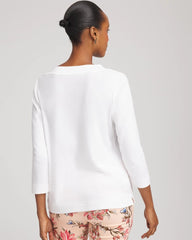 Alabaster Short Pima 3/4 Sleeve Tee