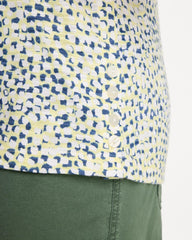 Sage Lime Printed Cotton Slub Elbow-Sleeve Tee