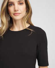 Black Elbow Sleeve Tee