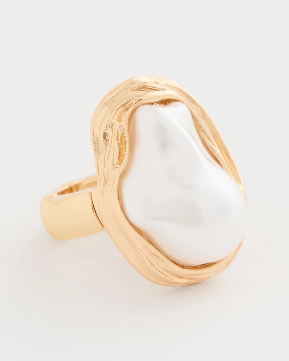 Pearl Faux Pearl Stretch Ring