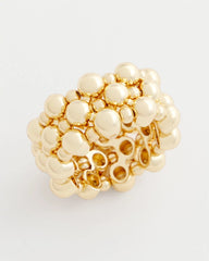 Gold Gold Bead Stretch Ring