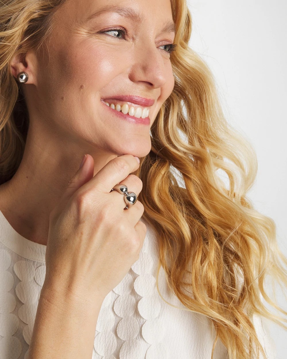 Silver Curvy Silver Stretch Ring
