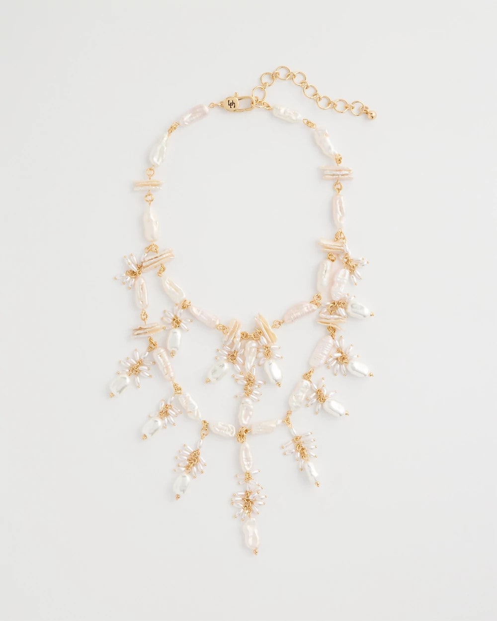 Pearl Chico's Originals Pearl Cluster Bib Necklace