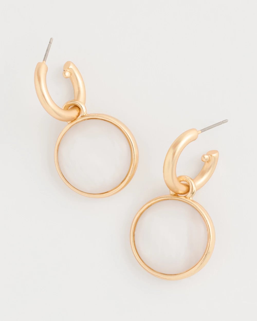 Gold Swan Mini Charm Earrings