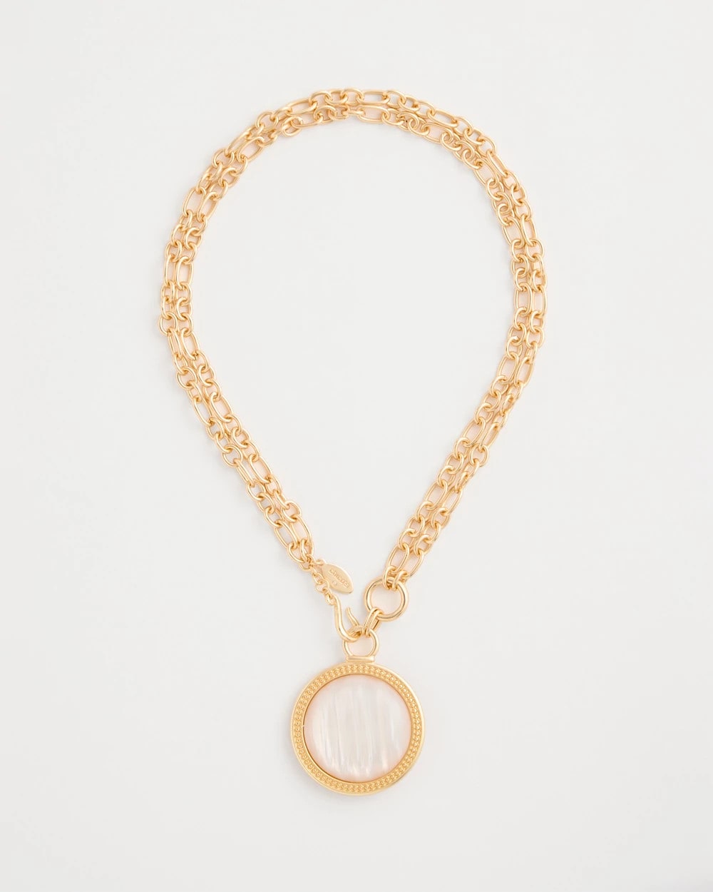 Gold Reversible Swan Pendant Necklace