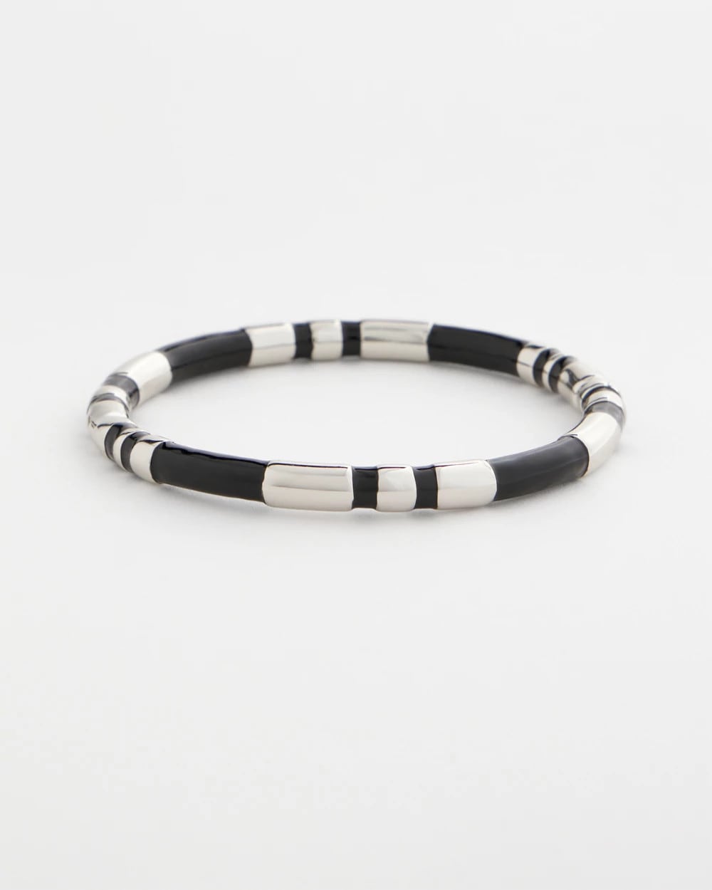 Black Black Enamel Hinge Bangle