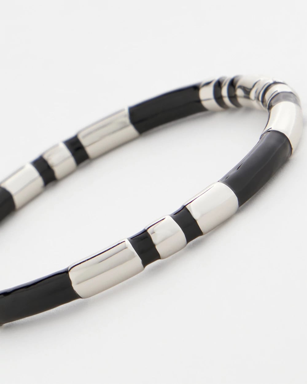 Black Black Enamel Hinge Bangle