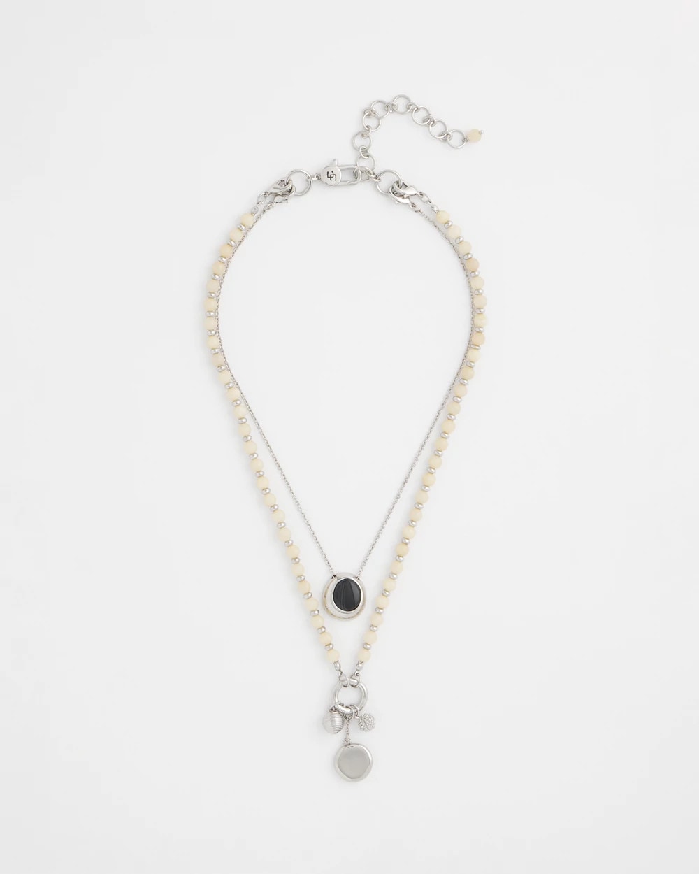 Neutral Short Double Strand Pendant