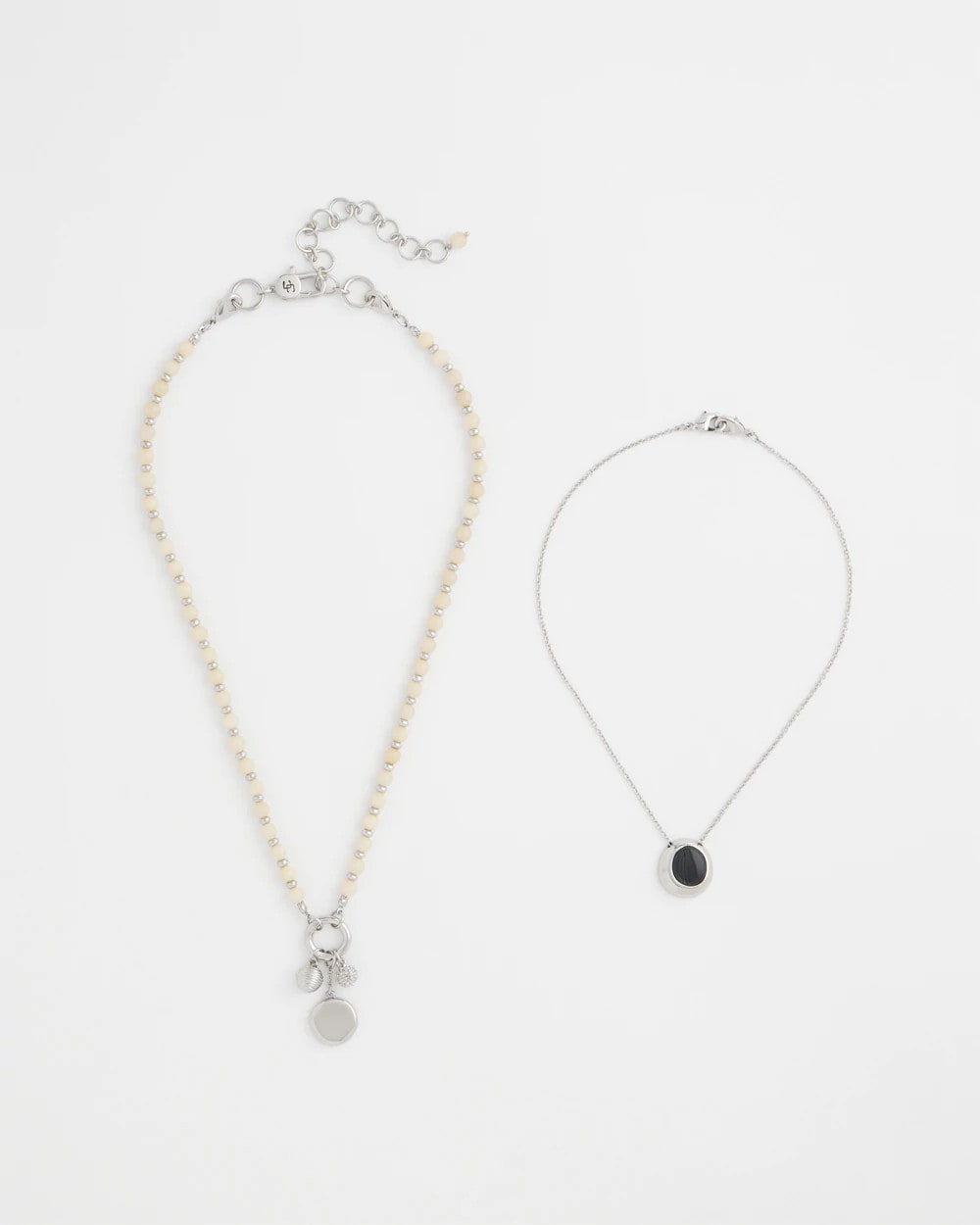 Neutral Short Double Strand Pendant