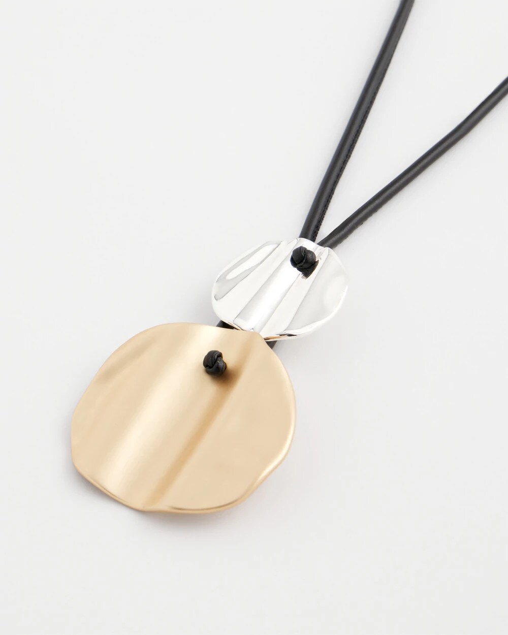 Mixed Metals Crinkle Mixed Metal Pendant