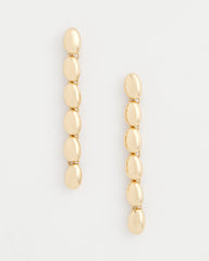 Gold Gold Linear Bead Earrings