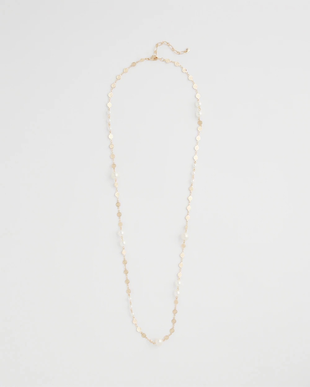 Pearl Pearl and Link Necklace