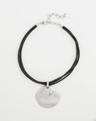Silver Silver Pendant On Cord