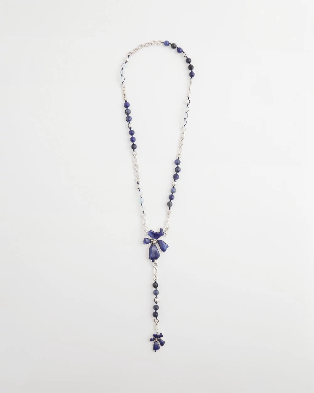 Blue Blue Flower Long Y-Necklace