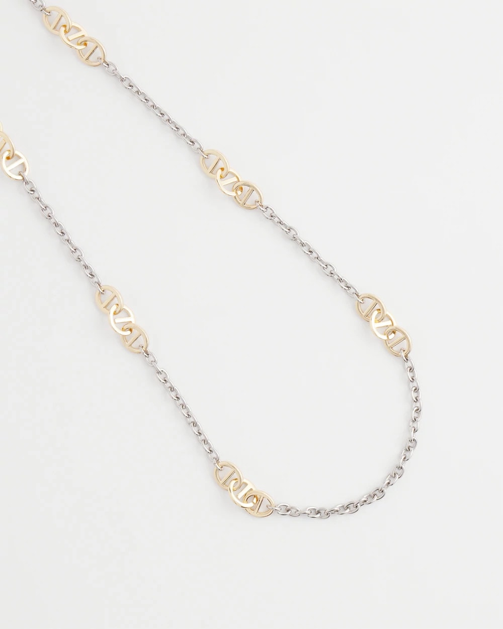 Mixed Metals Mixed Metal Link Long Necklace