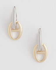 Mixed Metals Mixed Metal Link Earrings