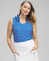 Intense Azure ® UPF Neema Dot Ruffle Tank