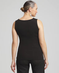 Black Contour Cotton™ Square Neck Tank