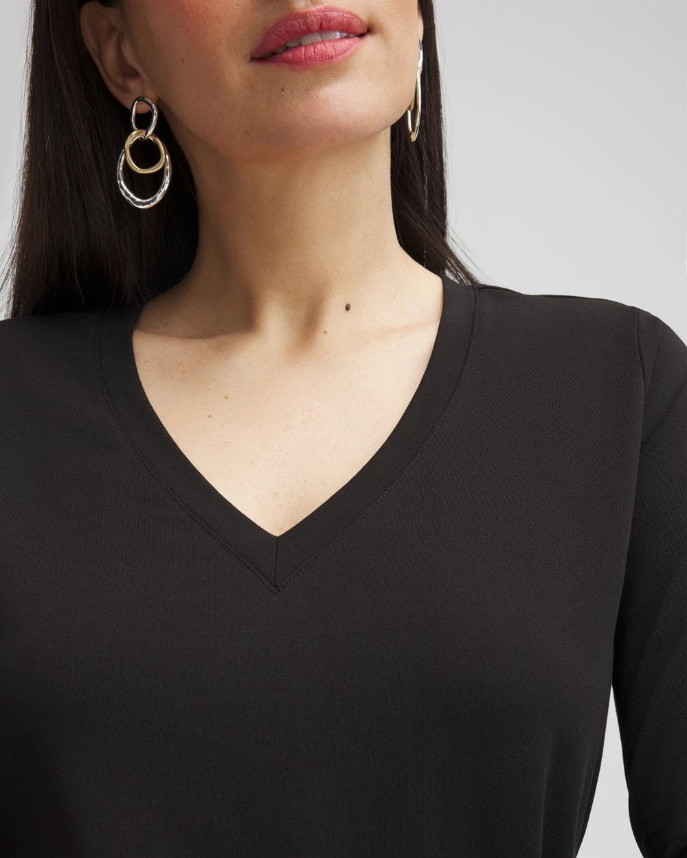 Black 3/4 Sleeve Perfect Tee