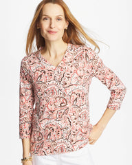 Rose Smoke Pima 3/4 Sleeve Tee