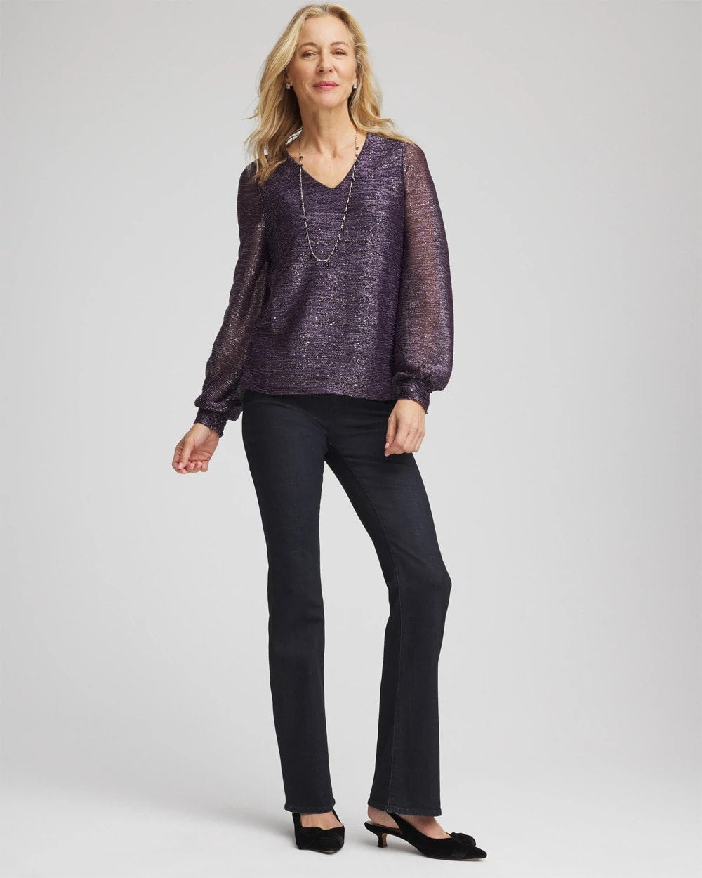 Purple Elixir Foiled Bodre Top
