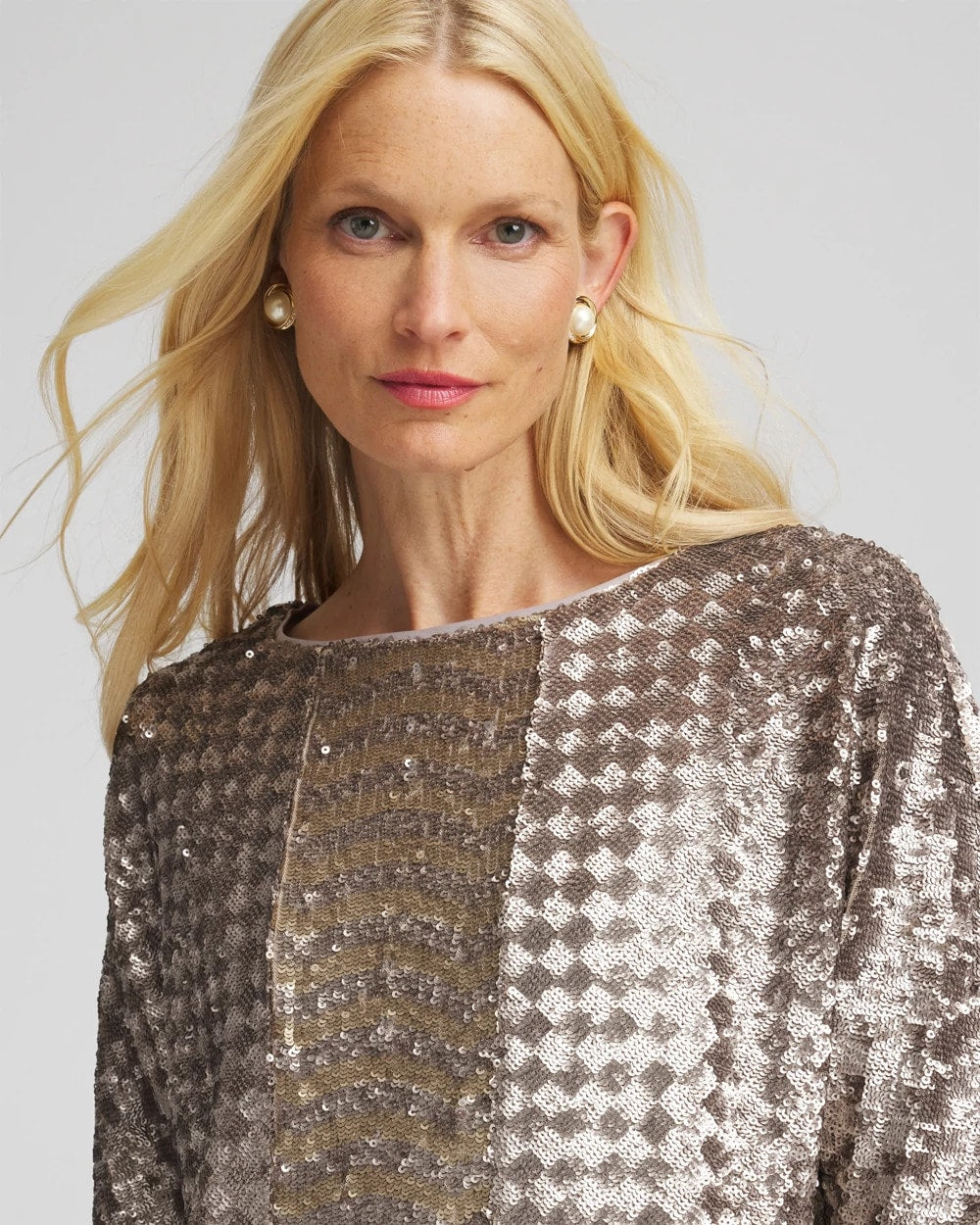 Gold Art Deco Dolman Sequins Tee