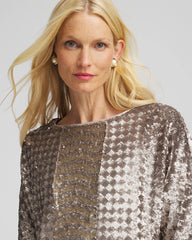 Gold Art Deco Dolman Sequins Tee