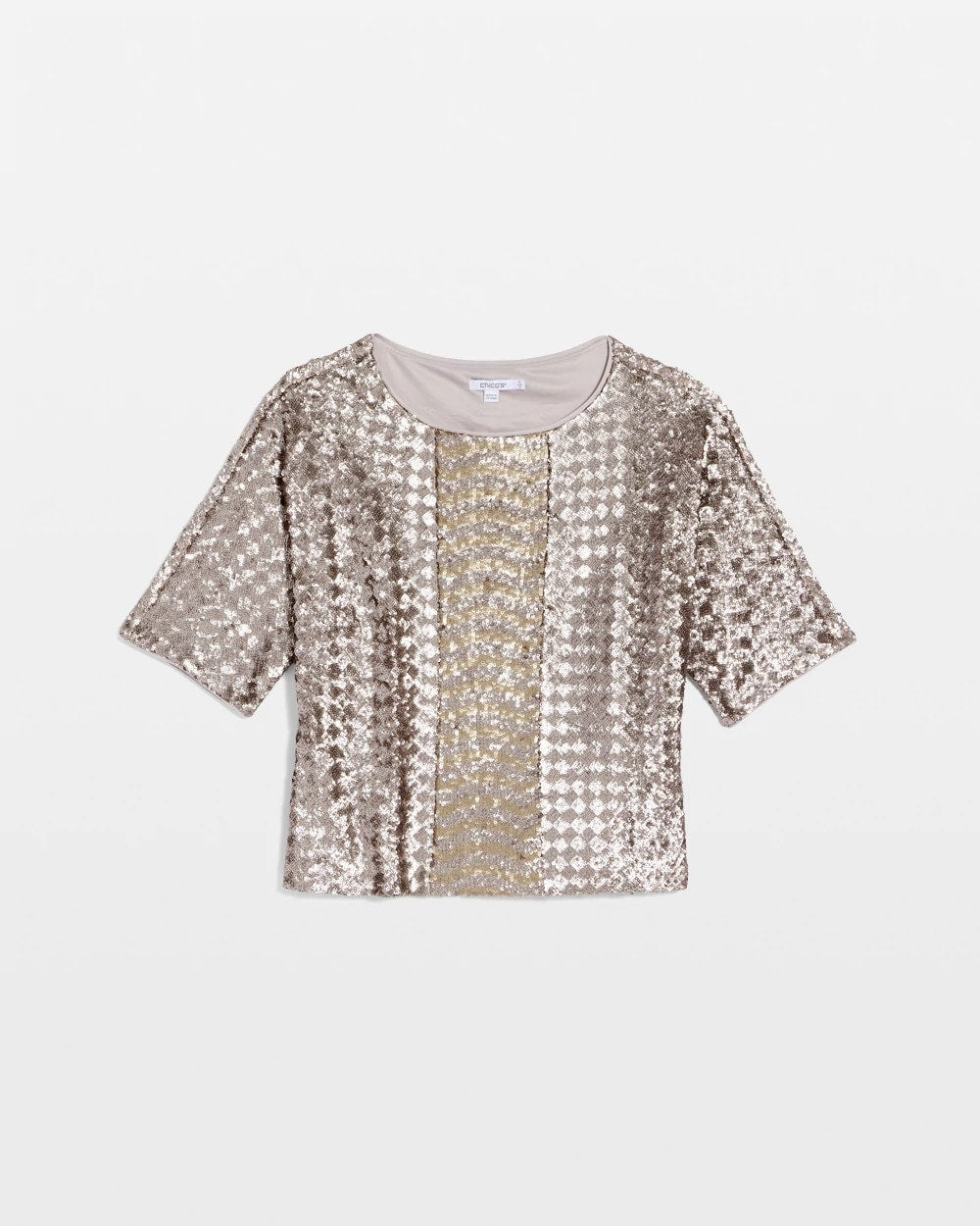Gold Art Deco Dolman Sequins Tee